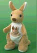 kangaroo and baby beanz soft toy